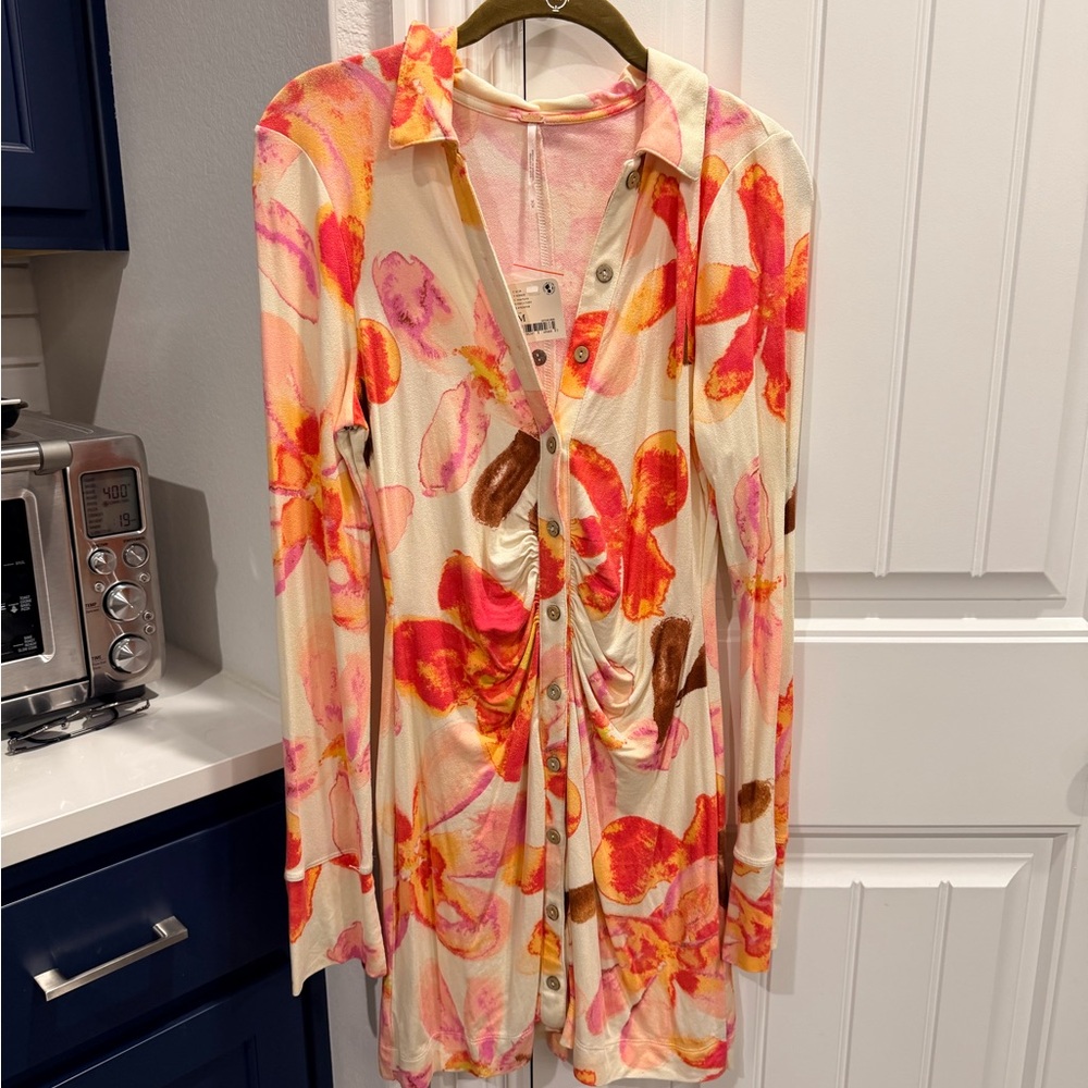 Floral Button-Up Women's Dress